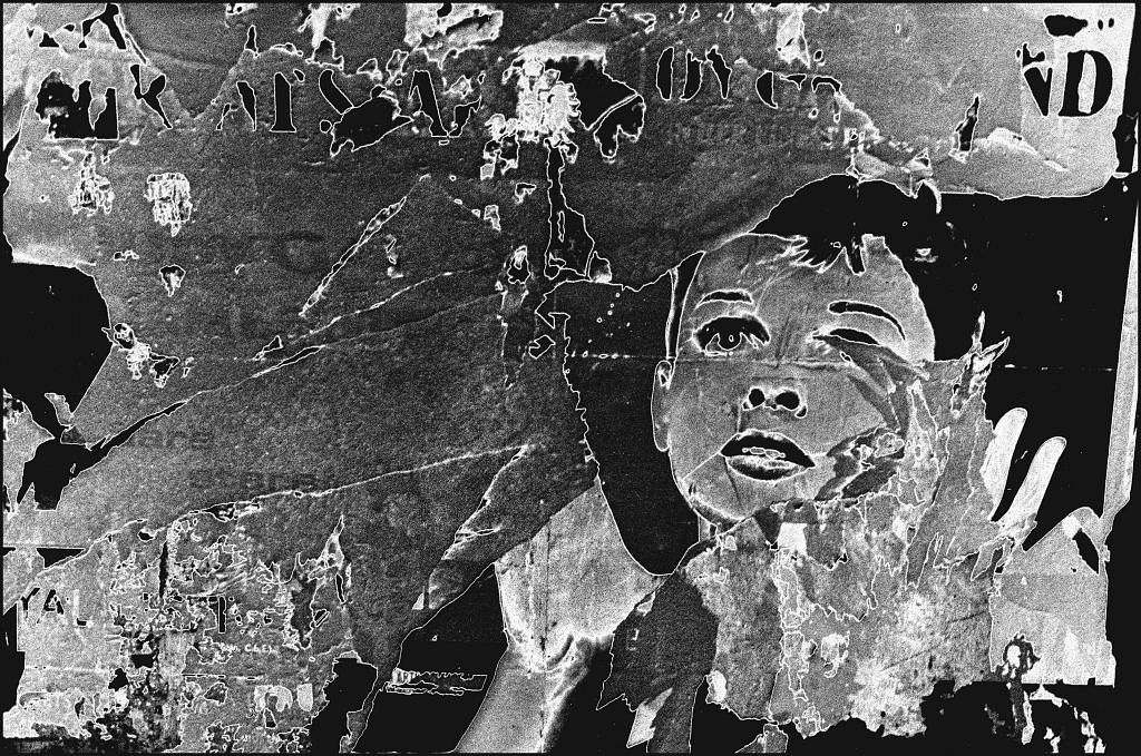 solarised ripped judy garland poster
